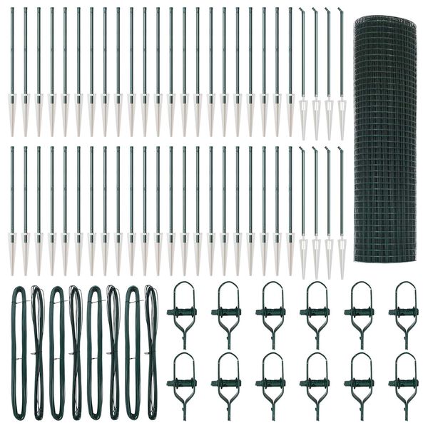 vidaXL Aitalatu Vihre&auml; 100 x 0,4 m (12 x 12 mm verkko) Ter&auml;s ja PVC