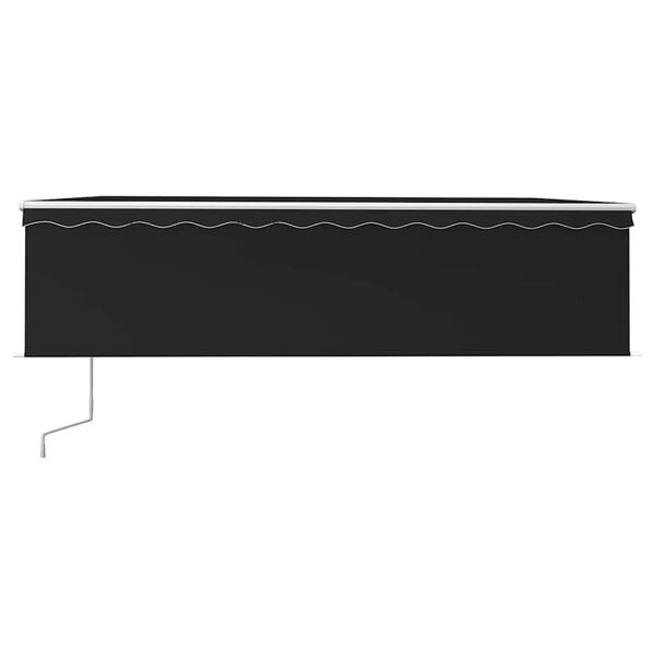 vidaXL Automaattisesti kelattava markiisi verhoilla 5x3 m antrasiitti