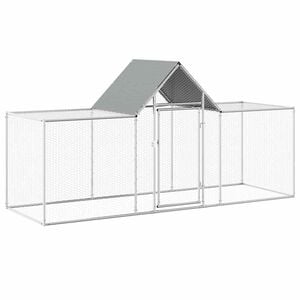 vidaXL Kanah&auml;kki 3x1x1,5 m galvanoitu ter&auml;s