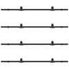 vidaXL Liukuovi Hardware Kit 400 cm Ter&auml;s Musta