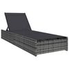 vidaXL Aurinkotuoli Harmaa 200,5 x 70 x 75 cm polyrottinki