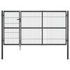 vidaXL Puutarhaportti tolpilla ter&auml;s 350x140 cm antrasiitti