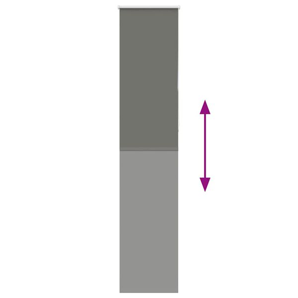 vidaXL Rullaverho Blackout harmaa 50x230 cm Kankaan leveys 45,7 cm