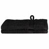 vidaXL Vieraiden pyyhe SOLUND 2 kpl Musta 15 x 21 cm 550 gsm