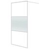 vidaXL Walk-in suihkusein&auml;ke valkoinen 100x195 cm kirkas ESG-lasi