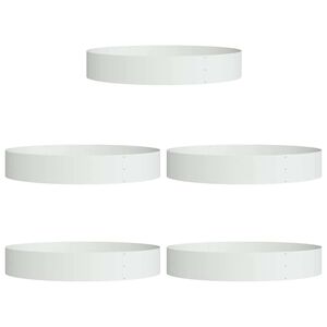 vidaXL Ruukkurenka 5 pcs Valkoinen 120 x 120 x 20 cm