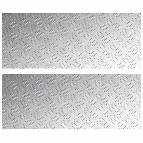 vidaXL Portaan askelma Suorakaide 2 pcs Hopea 100 x 40 cm Alumiini