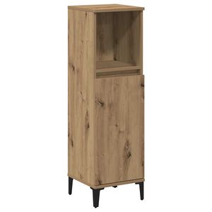 vidaXL Kylpyhuoneen kaappi artesaani tammi 30x30x100 cm tekninen puu