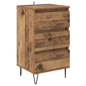 vidaXL Sivup&ouml;yt&auml; Vanha Puu 40 x 35 x 70 cm Hienosahattu puu ja rauta