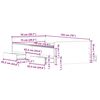 vidaXL Sängyn runko Artisan tammi 193 x 78 x 50 cm Tekninen puu