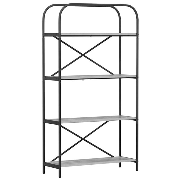 vidaXL Kirjahylly Harmaa Sonoma 80 x 30 x 146 cm Tekninen puu