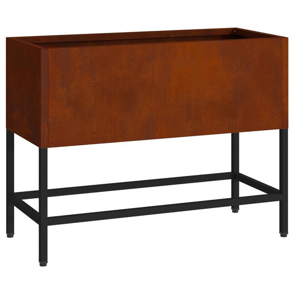 vidaXL Kohotettu puutarhakasvi Ruosteinen 60 x 26 x 45 cm