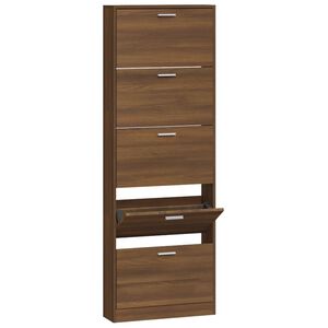 vidaXL Kenk&auml;kaappi ruskea tammi 59x17x169 cm tekninen puu