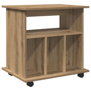 vidaXL Kaappi py&ouml;rill&auml; artesaani tammi 60x45x60 cm tekninen puu