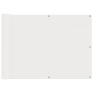 vidaXL Parvekkeen Verho Valkoinen 75 x 200 cm