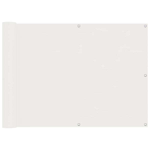 vidaXL Parvekkeen Verho Valkoinen 75 x 200 cm