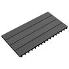 vidaXL Laudat 6 kpl Musta 60 x 30 cm WPC