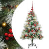 vidaXL Tekojoulukuusi LED -nauhavalot Vihre&auml; ja valkoinen 120 cm