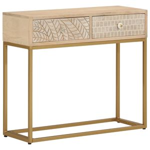 vidaXL Konsolip&ouml;yt&auml; 90x30x76 cm t&auml;ysi mangopuu ja rauta