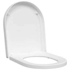 vidaXL WC-istuin S&auml;&auml;dett&auml;v&auml; Valkoinen 48 x 36,5 x 4,5 cm Polypropeeni