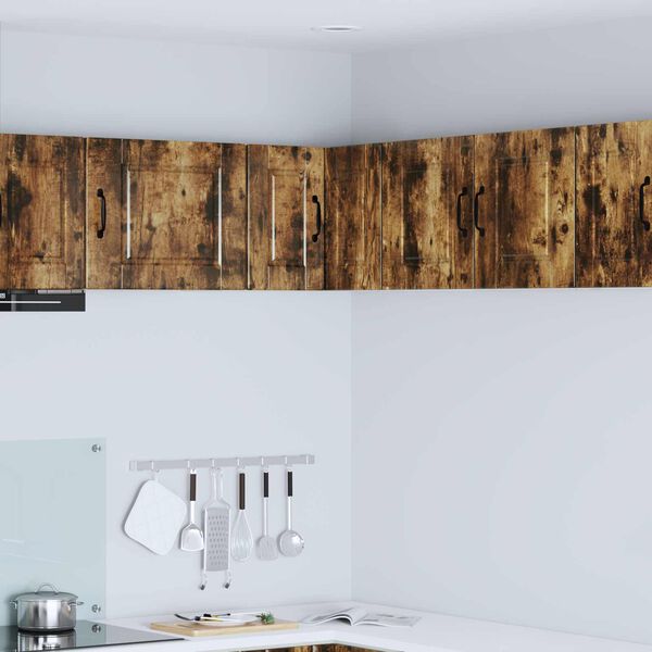 vidaXL Keitti&ouml;kaappi hyllyll&auml; Savup&auml;hkin&auml; 57 x 57 x 40 cm Tekninen puu