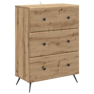 vidaXL Laatikkokaappi Artisaanitammi 66 x 34,5 x 90 cm Tekninen puu