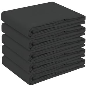 vidaXL P&ouml;yd&auml;n Liina 5 kpl Tummanharmaa 140 x 180 cm Polyesteri