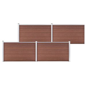 vidaXL Puutarha-aita WPC 699x106 cm ruskea