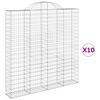 vidaXL Kaarevat kivikorit 10 kpl 200x30x200/220 cm galvanoitu rauta
