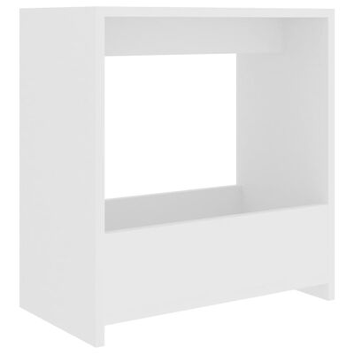 vidaXL Sivupöytä valkoinen 50x26x50 cm lastulevy