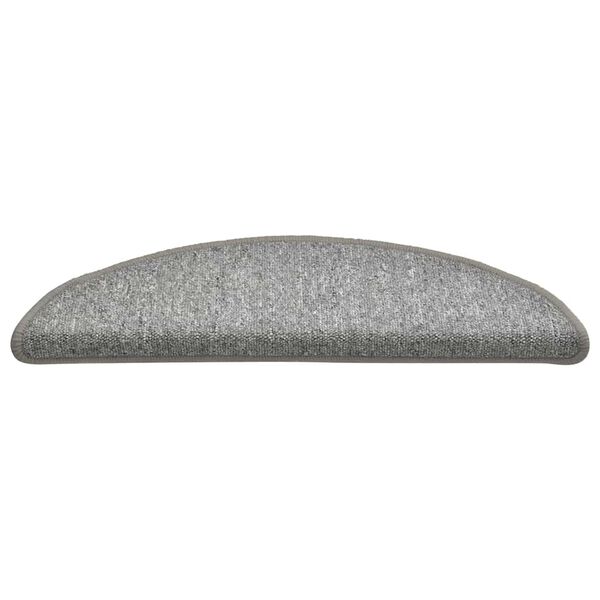 vidaXL Porrasmatot 30 kpl 56x17x3 cm vaaleanharmaa puolipyöreä