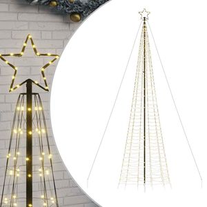 vidaXL LED joulukuusi piikeill&auml; 1534 l&auml;mpim&auml;n valk. LED-valoa 500 cm