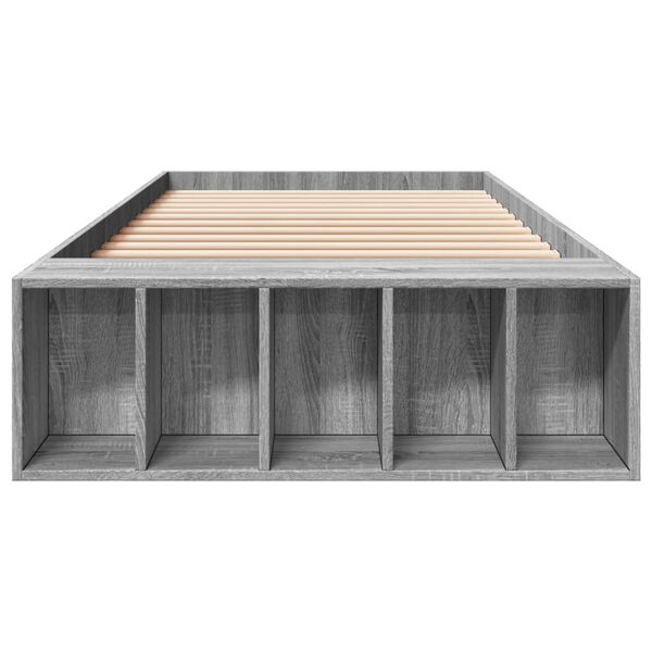 vidaXL Sängynrunko harmaa Sonoma 75x190 cm tekninen puu