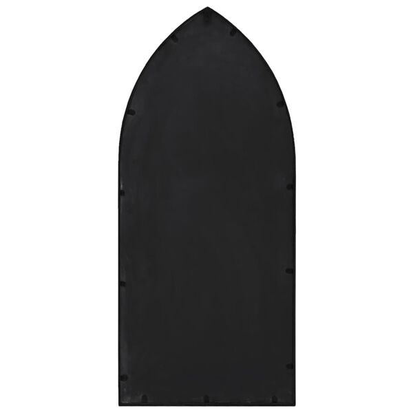 vidaXL Puutarhapeili musta 70x30 cm rauta ulkok&auml;ytt&ouml;&ouml;n