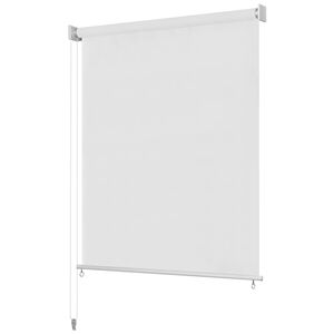 vidaXL Rullaverho ulkotiloihin 105(L)x140(K) cm valkoinen