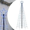 vidaXL LED joulukuusi piikeill&auml; 220 sinist&auml; LED-valoa 180 cm