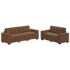 vidaXL | Sohva | 2 pcs Ruskea 221 x 78 x 80 cm Keinonahka