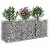 vidaXL Gabion Kohotettu Peti Hopea 150 x 50 x 60 cm Galvanoitu ter&auml;s