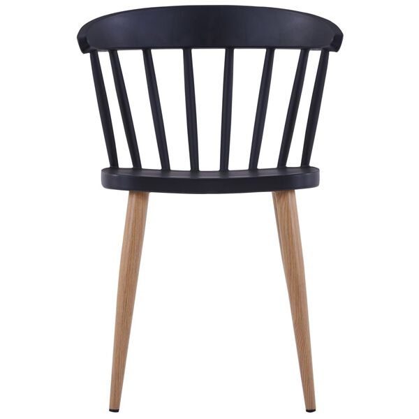 vidaXL Ruokapöydän tuolit 2 kpl musta muovi