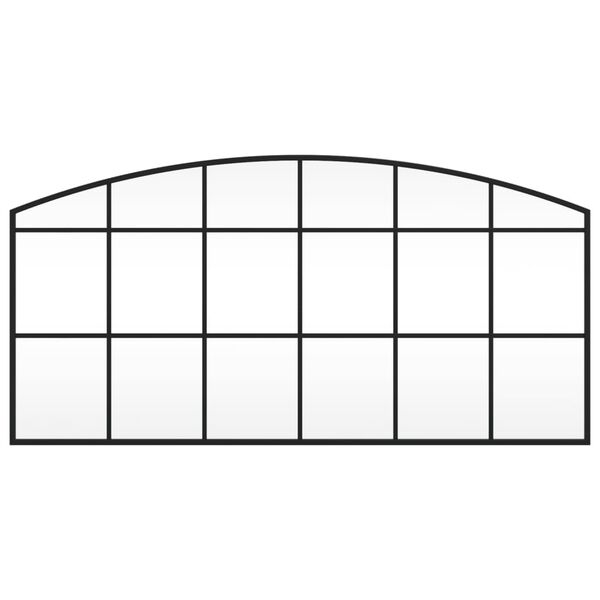 vidaXL Seinäpeili musta 100x50 cm kaari rauta