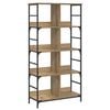 vidaXL Kirjahylly Artisaanitammi 78,5 x 33 x 153 cm metallia PB