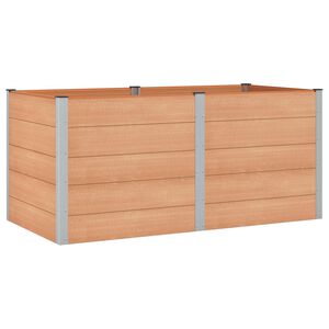 vidaXL Puutarhan Korotettu Kukkalaatikko Ruskea 200 x 100 x 91 cm