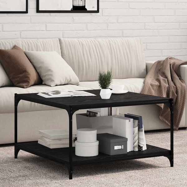 vidaXL Hyllylevy 4 pcs Musta 80 x 40 x 1,5 cm Tekninen puu