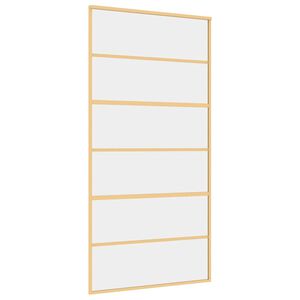 vidaXL Liukuovi kulta 102,5x205 cm kirkas ESG-lasi ja alumiini
