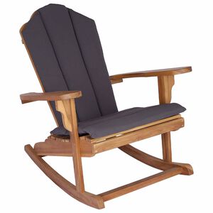 vidaXL Puutarhan Adirondack keinutuoli Luonnollinen T&auml;ysi Tiikki