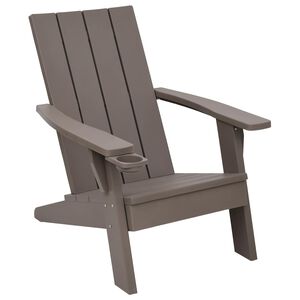 vidaXL Adirondack puutarhatuoli vaaleanruskea 75x88,5x89,5 cm PP
