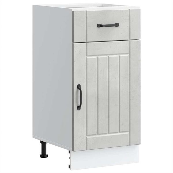 vidaXL Keitti&ouml;n pohjakaappi Lucca betoniharmaa suunniteltu puu