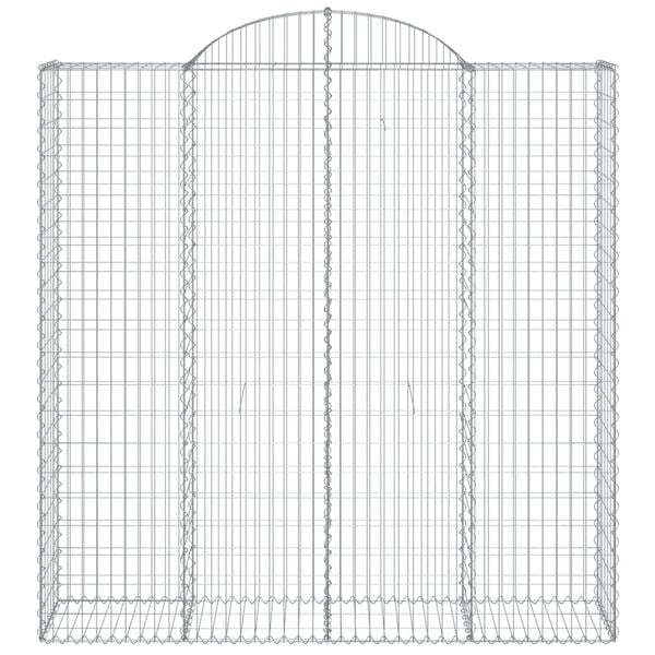 vidaXL Kaarevat kivikorit 6 kpl 200x50x200/220 cm galvanoitu rauta