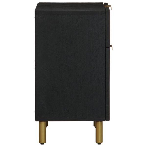 vidaXL Y&ouml;p&ouml;yt&auml;kaappimusta 50x33x60 cm tekninen puu