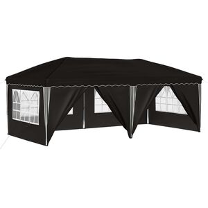 vidaXL Pop-up Juhlateltta 575 x 288 x 245 cm Musta